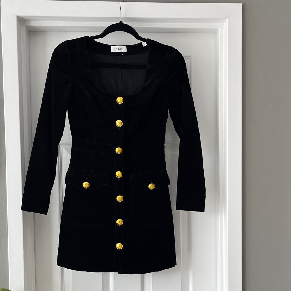 A.L.C. velvet tailored mini dress